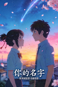 日本动画电影《你的名字》唯美海报